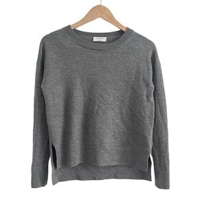 Babaton Aritzia Gunnar Grey Merino Wool Scoop Neck Sweater